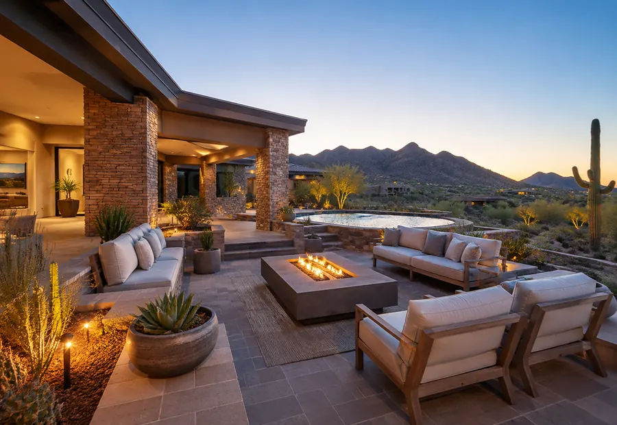 Outdoor paver patio